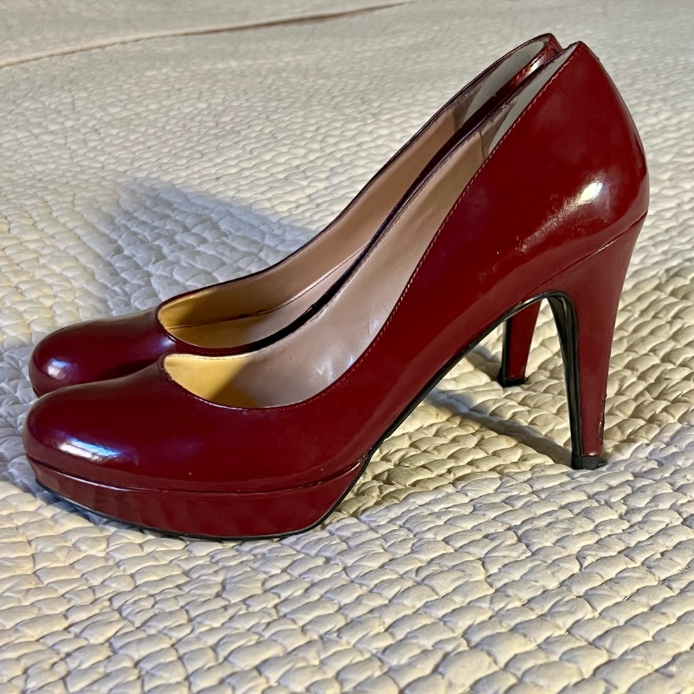Marc Fisher red patent leather heels